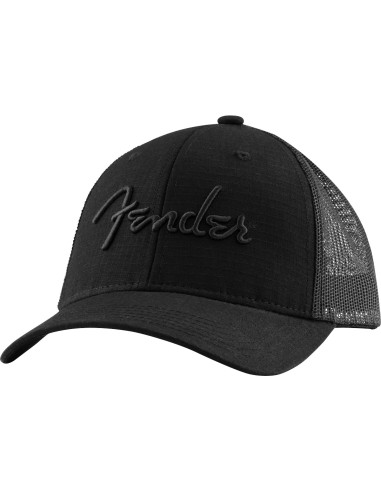 fender 6 panel mesh back pick pocket hat black 9122421300